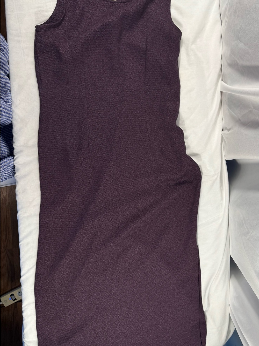 Coldwater Creek Eggplant Purple Sleeveless Midi Sheath Dress Sz 6P Work Preppy